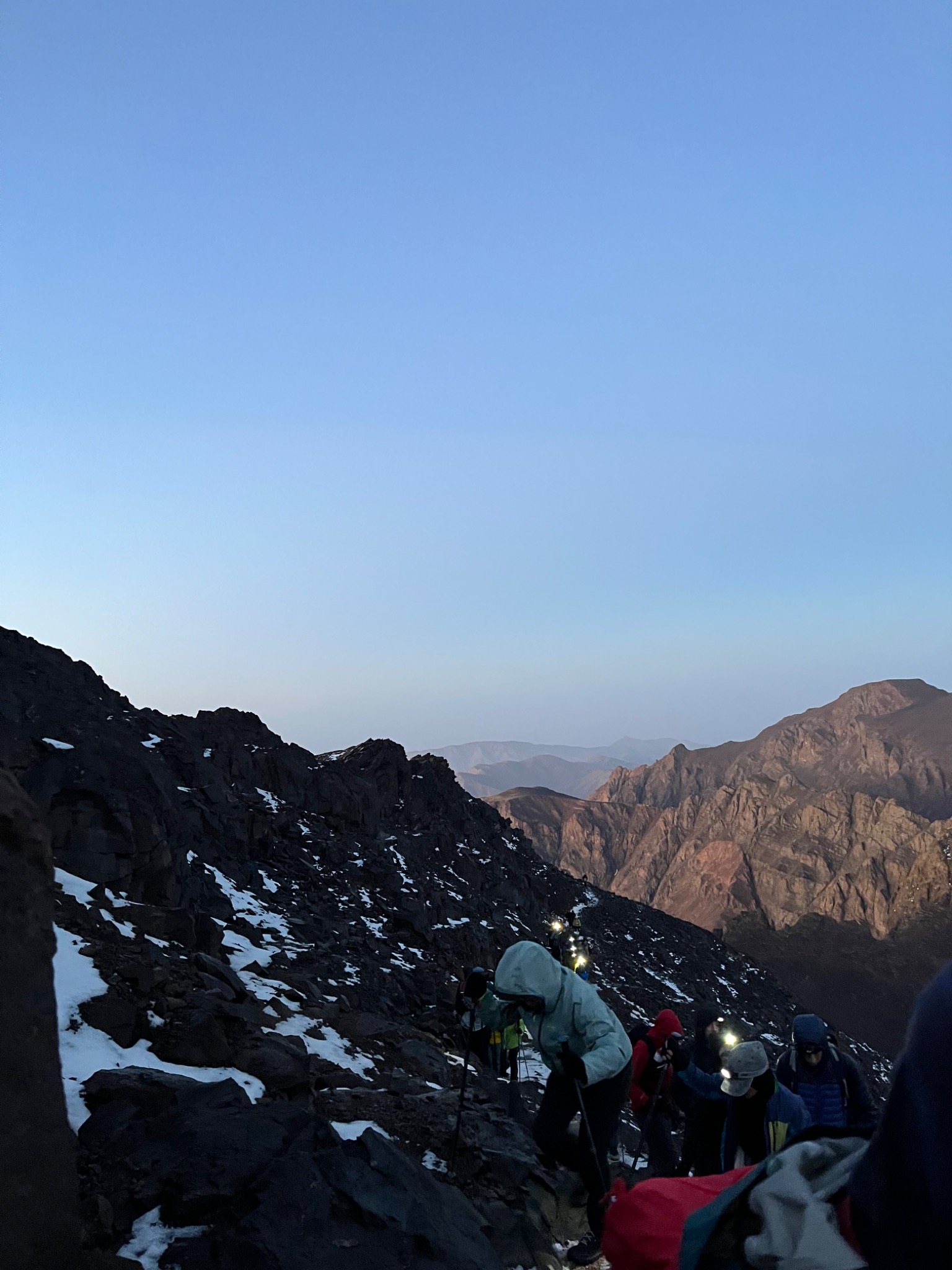 A rocky ridge at high altitude in the High Atlas